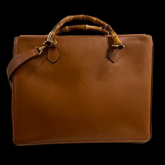 Gucci Leather handbag with Bamboo handle - with Leather Strap - Picture 3 of 16